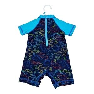 Little Me Swimsuit Surfer Style Dinosaur Print Size 6-9 Months